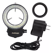 Amscope Led-144b-zk Negro Anillo De Luz Led Ajustable De 144