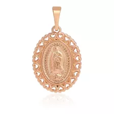 Dije Medalla Virgen Guadalupe Oro 18k Lam Calidad Premium