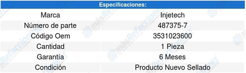 Inyector Combustible Mpfi Santa Fe 6cil 2.7l 07-09 8141666 Foto 2