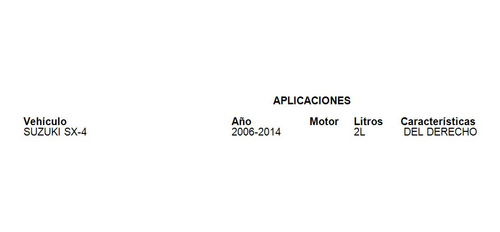 Amortiguador Del Derecho Suzuki Sx-4 2006-2014 2.0l Foto 2