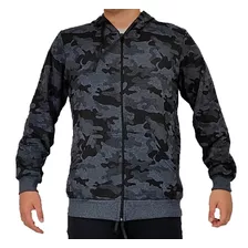 Jaqueta De Moletom Com Ziper Adulto Camuflada Preto Yellow G