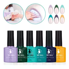 Gama De Gel Semipermanente Mussa® 6 Esmaltes Para Uñas Uv 