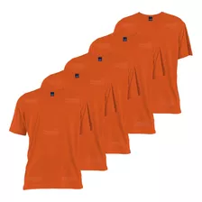 Kit 05 Camiseta Masculina Básica Gola Redonda Malha Fria Pv