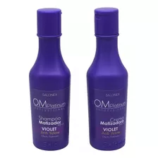 Pack Shampoo Y Crema Matizador Grafito/violeta/azul 450ml Om