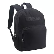 Mochila Urbana Porta Notebook Wilson Deporte Reforzada Viaje Color Negro Diseño De La Tela Liso