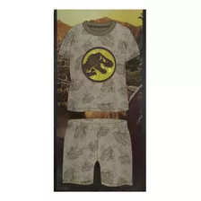 Pijama Jurassic World Polera Estampada Short Infantil Niño 