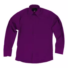 Camisa De Vestir Para Adulto Morada Talla Extras 44 A 50