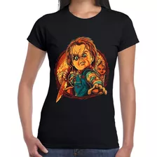 Playera Mujer Chucky Y Tiffany Algodón Premium #796