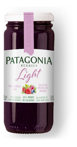 Mermelada Light Patagonia Berries Frutos Del Bosque X 265 Gr