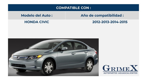 Espejo Civic 2012-2013-2014-2015 Electrico P/pintar Ore Foto 3