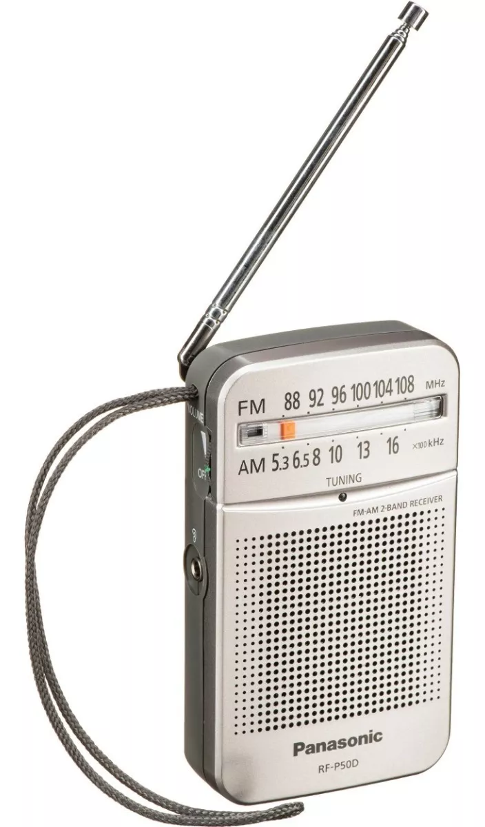 Rádio Pilha Panasonic Rf-p50d Am Fm Radinho P50d + Fone + Nf