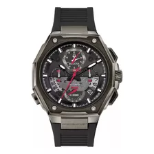 Reloj Bulova Precisionist X 98b358 Para Hombre, Negro, 10 Años, Bisel Gris Oscuro