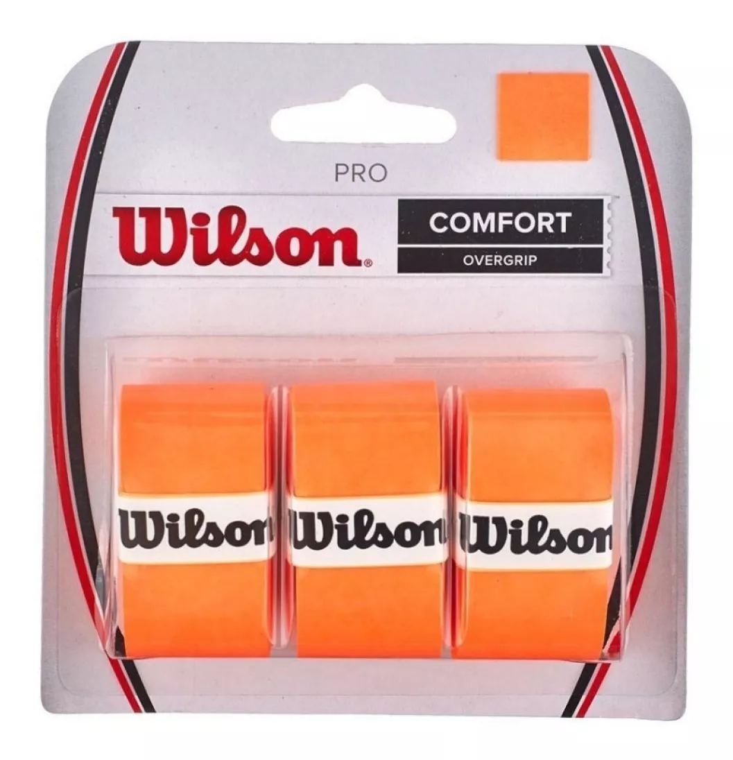 Pack Overgrip Wilson Pro Comfort X3 Naranjo !