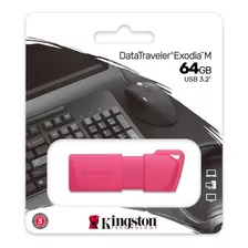 Pendrive Kingston Datatraveler Exodia 64gb 3.2 Gen 1 Rosa