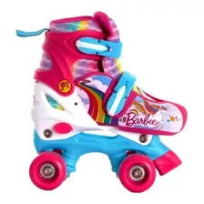 Patines Niña Barbie Ajustables 4 Llantas Con Freno 