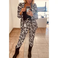 Blazer De Mujer Tendencia Animal Print