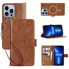 Funda Cartera Para iPhone 13 Pro Max B-brown