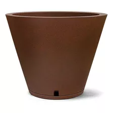 Vaso Petra Cone 30 Ferrugem Com Prato