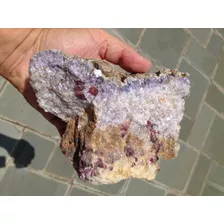 Turmalina Rosa Na Matriz De Mica Lepidolita 1,7kg Linda!