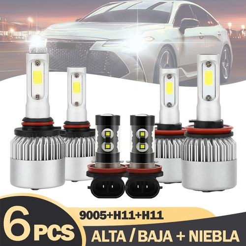 Luz Alta/baja/niebla Kit Faros Led 8000lm Para Toyota Foto 10