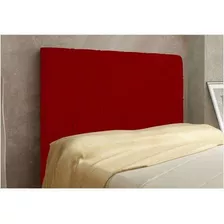 Cabeceira Veneza Cama Box Solteiro 1m Suede Vermelho Amassad