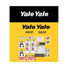 Jogo Etiqueta Adesivo Compatível Empilhadeira Yale G83p