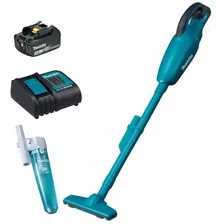 Aspirador De Pó Dcl180 Makita C/carregador+bateria E Ciclone Cor Azul-turquesa