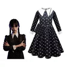 Vestido Wandinha Wednesday Vandinha Addams Halloween + Bolsa