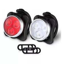 Pack 2 Luces Led Bicicleta Usb Trasera Y Delantera Foco