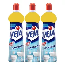 Kit Com 3 Desinfetantes Veja Banheiro Oxi Ativo 500ml