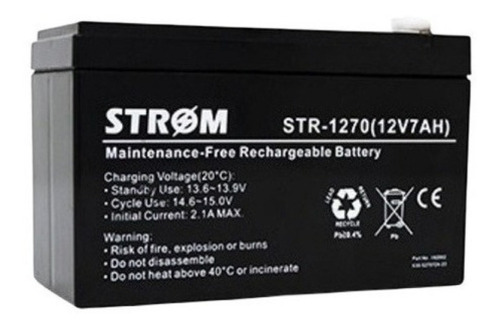 Bateria Cdp 12v 7.0ah Agm Recargable