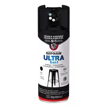 Pintura Aerosol Antióxido Rust Oleum 5 Válvulas Ultra 5 En 1 Color Negro Satinado