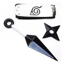 Mega Kit Ninja Naruto Bandana + Kunai 25cm + Shuriken - Elka