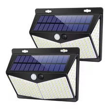 Lámpara Led Panel Solar Reflector Jardín Sensor D Movimiento