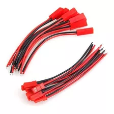 100x Peças De Cabo Conector Jst (100 Machos) Rabicho 10c