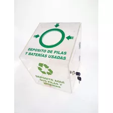 Contenedor Reciclaje De Pilas Y Baterías O Tapas Plásticas