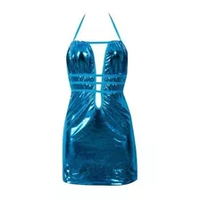 Vestido De Pvc Bodysuit Catsuit Wet Look Regulable