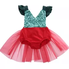 Vestidos Navideños Body De Lentejuelas Para Bebé, Vestuarios