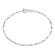 Pulsera Essentials De Cadena Fígaro Fina Chapada En Plata De