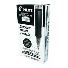 Caneta Esferográfica Pilot Super Grip 1.0 12 Unidades