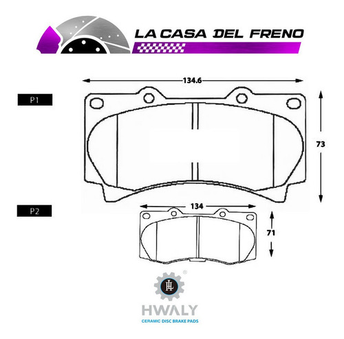 Pastilla De Freno Delantera Hummer H3 5.3 2014 Lh8gmt345 Foto 3