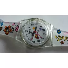 Reloj Quartz Mariposa Corazon Dakot Funciona Imperdible