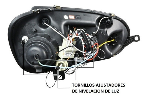 Volkswagen Golf Rabbit 2006 2008 Faros Lupa Led Fondo Negro Foto 7