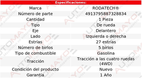 1-maza Rueda Del Izq/der Mountaineer 5.0l 8 Cil 4wd 97-01 Foto 5