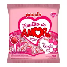 Pacote Pirulito Cereja Do Amor 480g C/24 Unids - Peccin