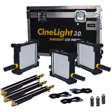 Fluotec Cinelight Studio 30 V-mount Long Throw 3-light Kit