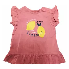 Vestido Bebé Diseño Lemons Algodón Marca Tribu