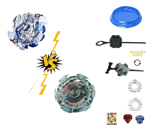 Beyblade Tornado Burst Evolution com Grip Lançador Extreme Gyro Turbo Speed  Super Rapido e Muito Forte