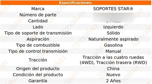 1 Soporte Para Transmisin Izquierdo Tundra 3.4l V6 00/04 Foto 2