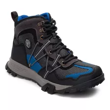 Botin Tipo Outdoor Para Hombre Color Gris Azul Speedy 7717